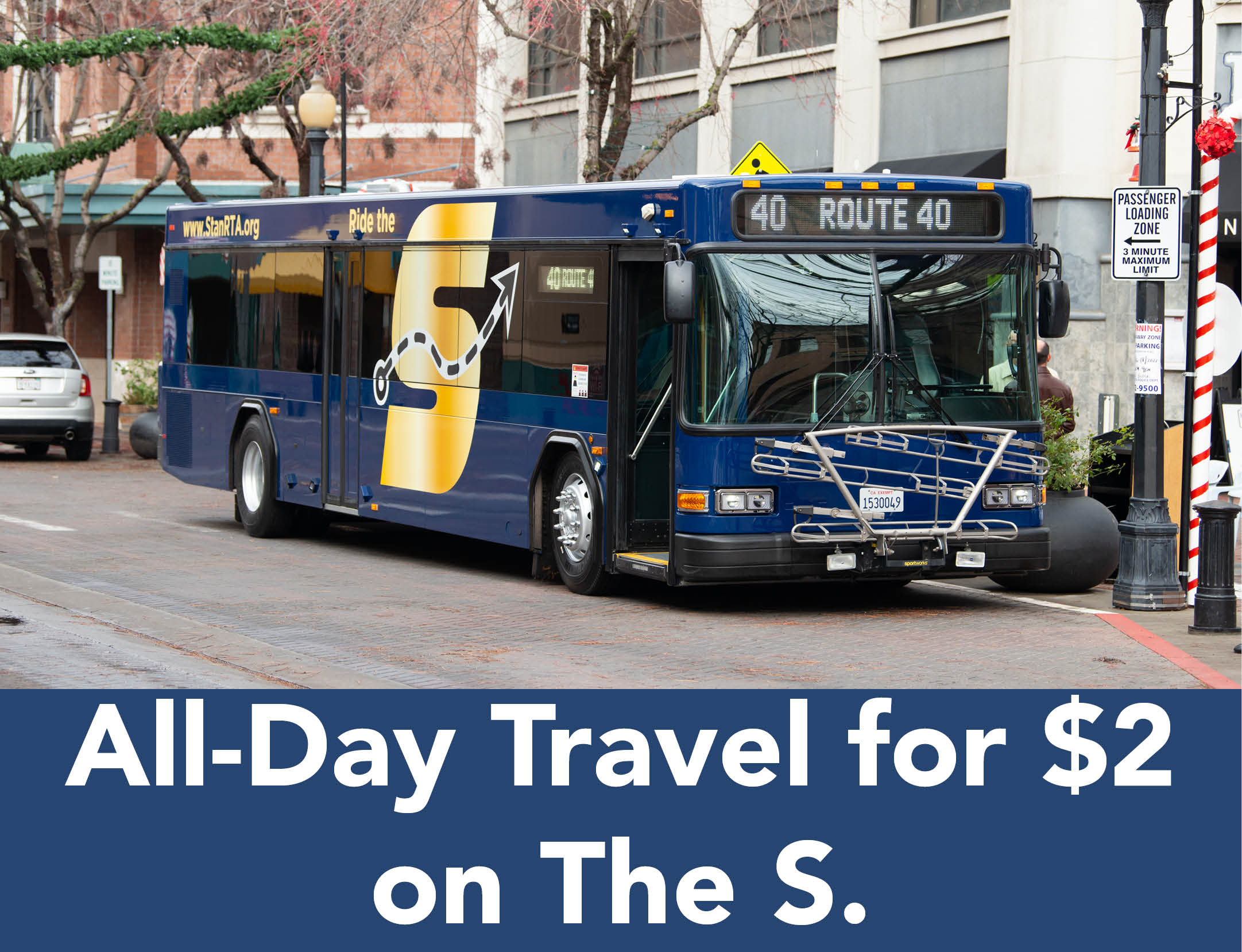 All-Day Travel for 2 Dollars, image of The S bus 