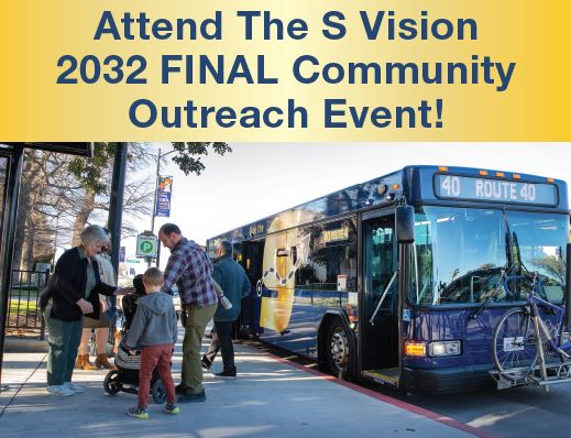 Attend The S Vision 2032 Final Community Outreach Event, image of The S bus and riders