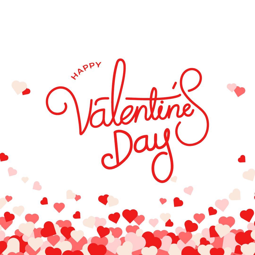 Happy Valentine's Day, background image of pink and red hearts