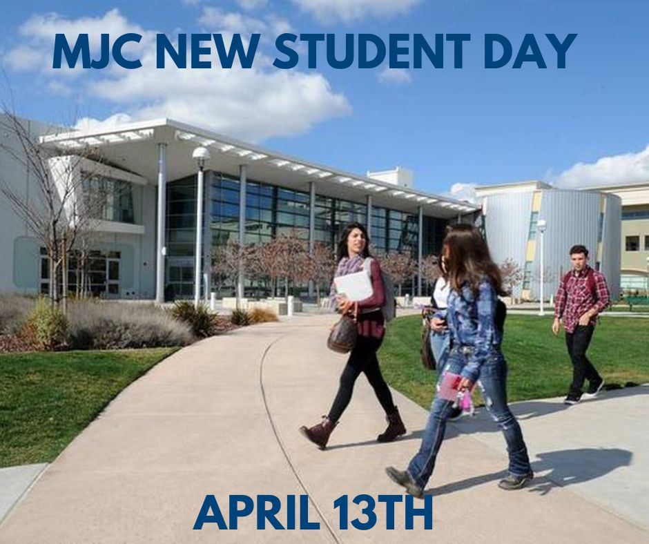 MJC NEW STUDENT DAY APRIL 13TH, image of students walking on MJC campus