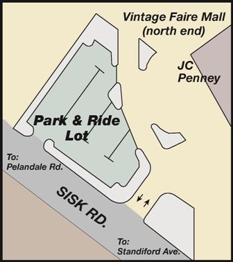 Vintage Faire Mall Park And Ride Map (Click for PDF)